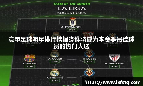 意甲足球明星排行榜揭晓谁将成为本赛季最佳球员的热门人选